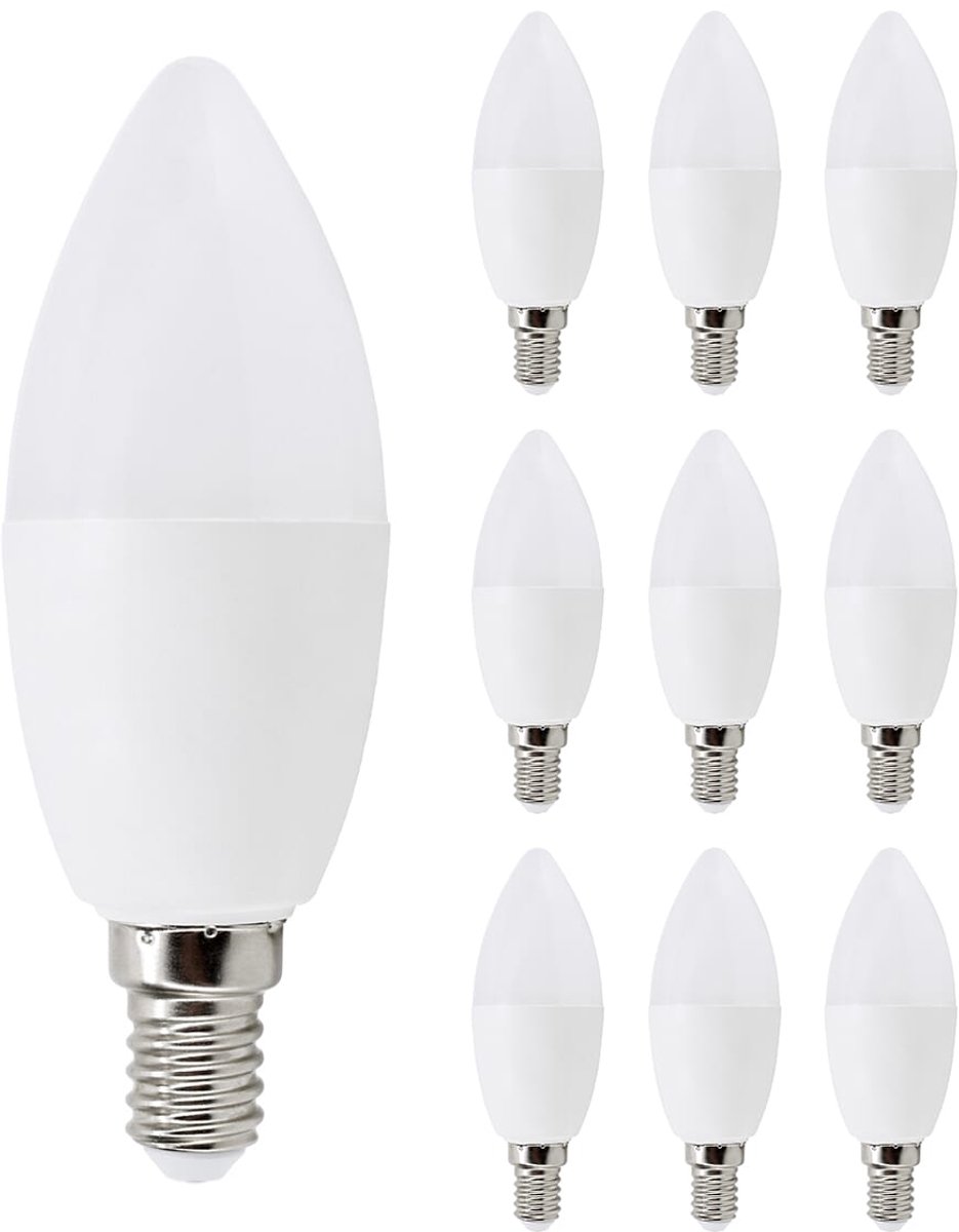 Bemko Premium LED Lamp E14 - vervangt 50W (7.5W) - 760lm - 6000K Koud Wit - 230V - 10 stuks