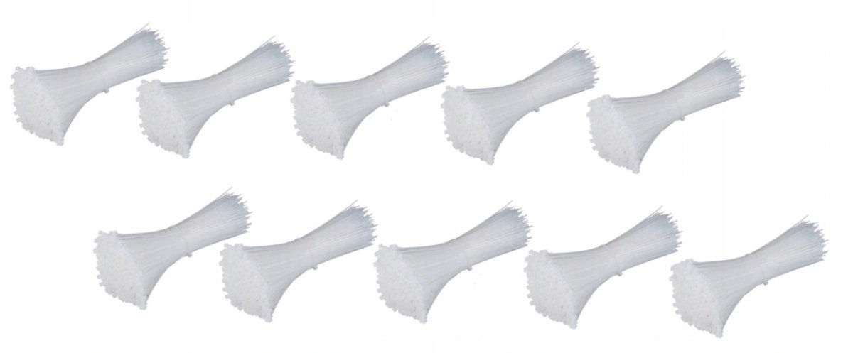 1000x Witte Kabelbinders 2,5x100mm - Sterk en flexibel nylon