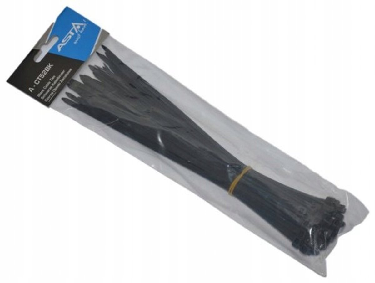 Zwarte Kabelbinders 5x250mm (50 stuks) - ASTA A-CT52BK