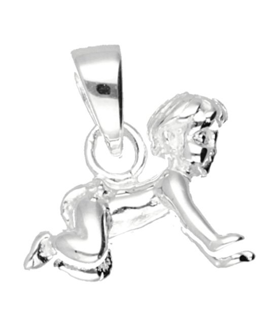 Pendentif Bébé rampant en argent