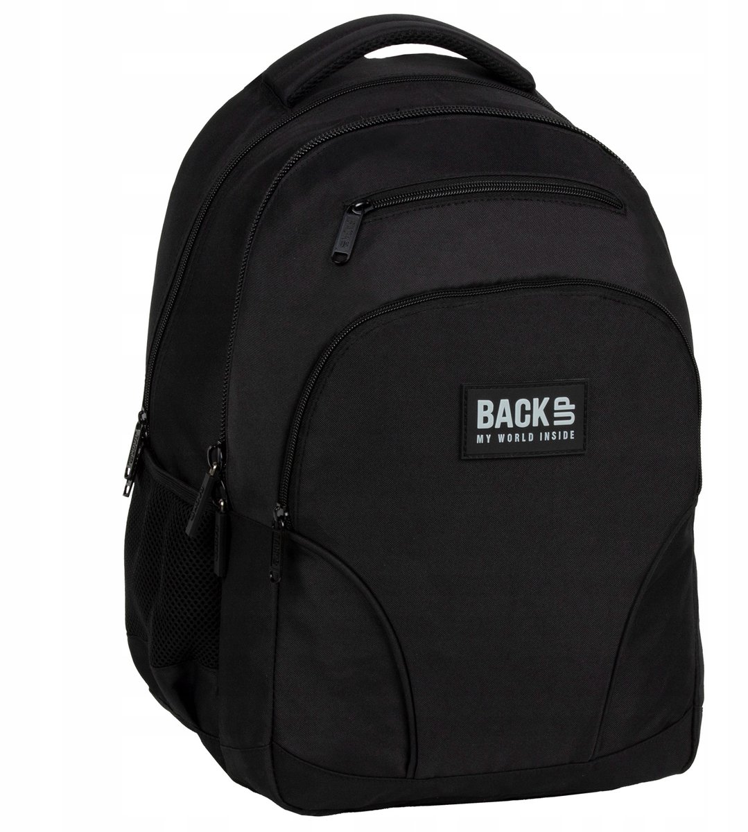 BackUP Schoolrugzak Jongeren Zwart 30L Laptop Klassiek
