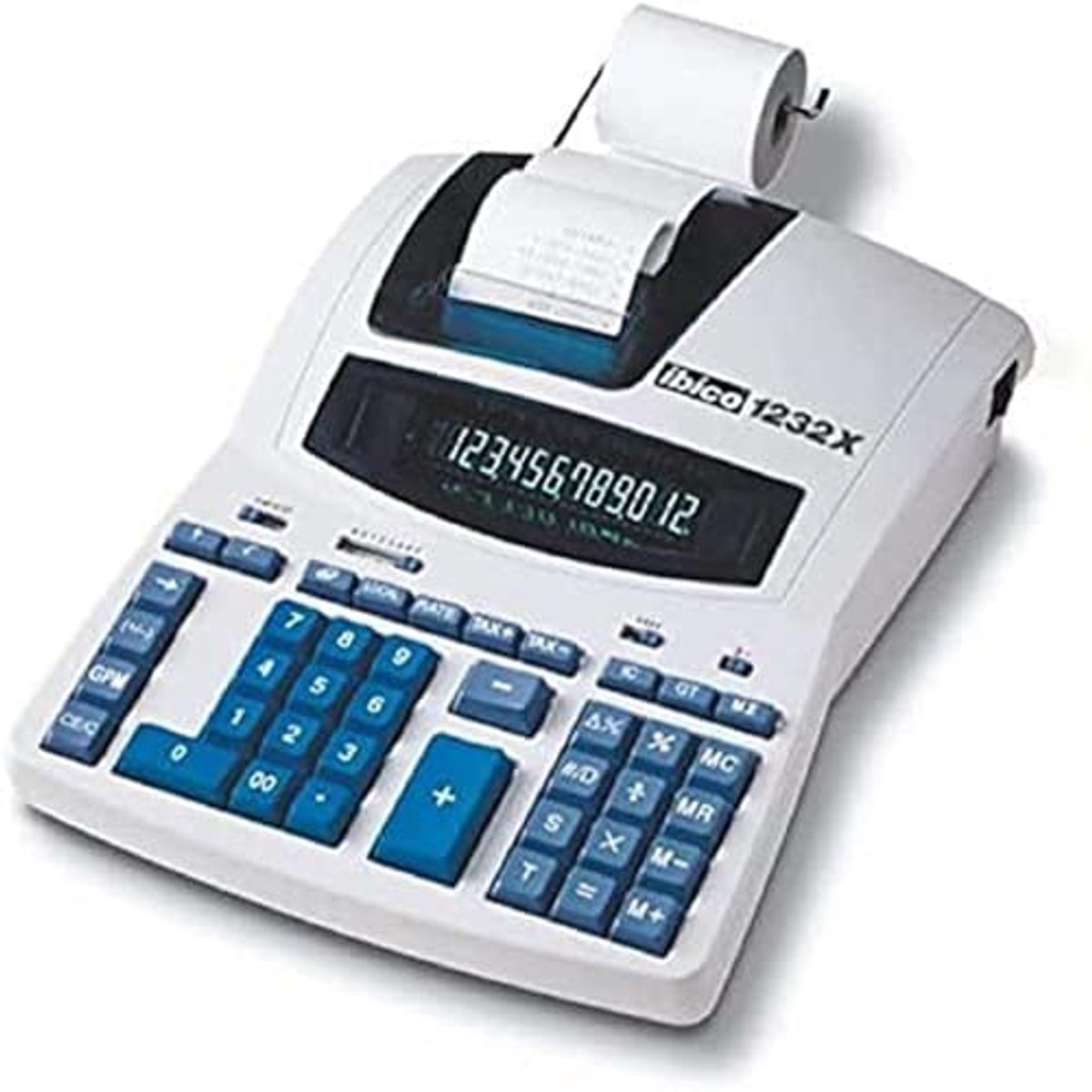 Professionele Bureaurekenmachine met Digitaal Display - Zwart/Blauw