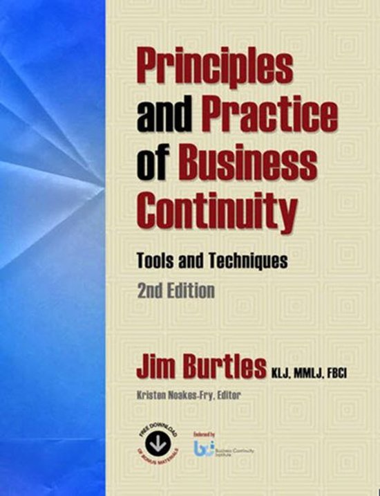 Principles and Practice of Business Continuity - cover