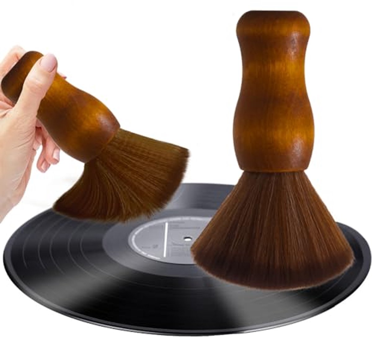 Anti-Statische Reinigingsborstel voor Vinyl Albums en CD's - Distent voor Draaiplaat