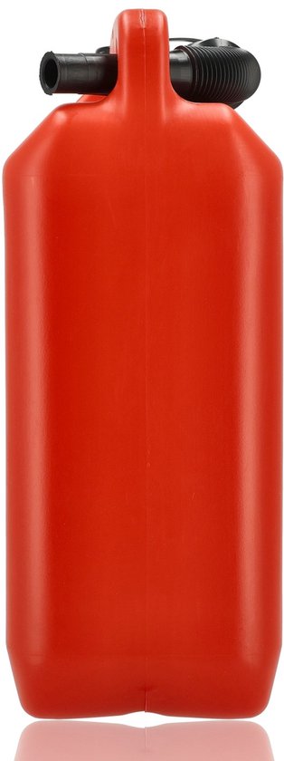 Jerrycan 10 Liter Rood – Set van 2 – UN-Gekeurde Brandstof Jerrycans voor Benzine en Diesel – Kunststof Benzinetank met Lange Schenktuit en Vulslang – Brandstofkan jerrycan Voor Auto, Boot, Camper en Tuinmachines