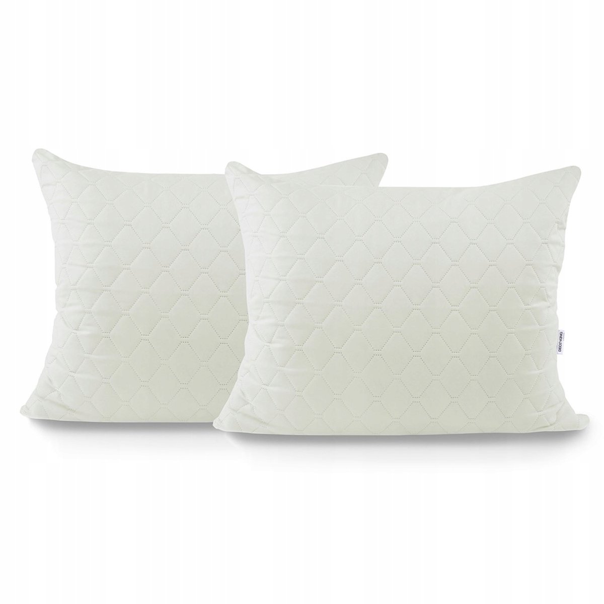 2x Witte Kussenhoezen 50x60cm Gewatteerd - Sfeervol & Duurzaam
