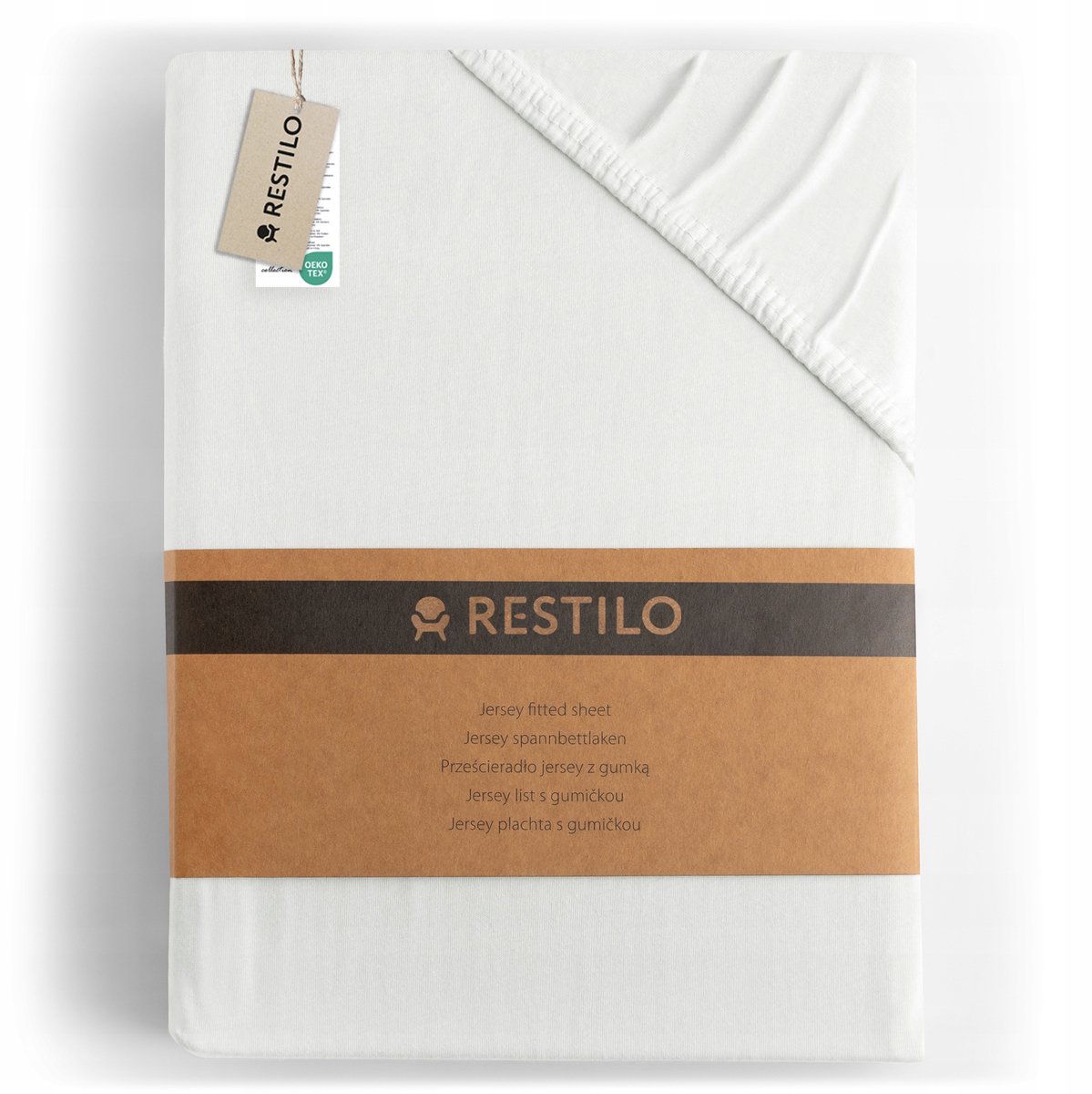 Jersey Hoeslaken Katoen 90x200cm Wit - OEKO-TEX Gecertificeerd