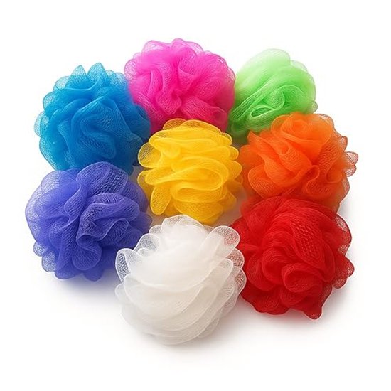 Set de 8 Éponges de Éponges en maille colorée réutilisables pour Enfants