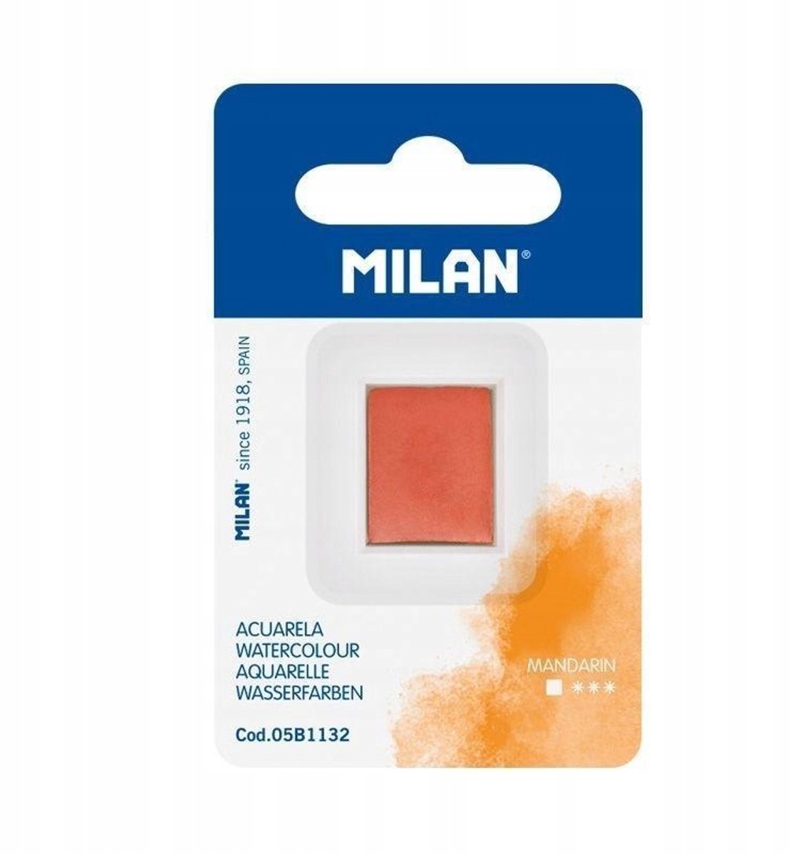 Milan Aquarel Verf Blokje Mandarijn - Navulling