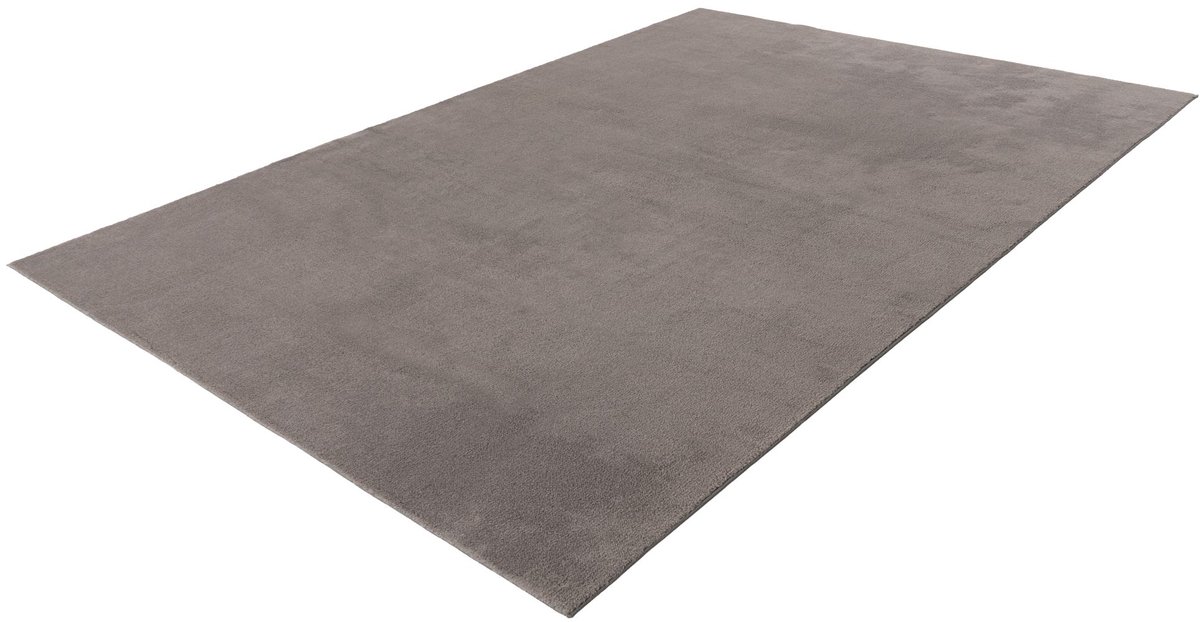 Lalee Vloerkleed - Tapijt - Effen - Grijs - Zacht en Comfortabel - Antislip-onderzijde - Wasmachinebestendig