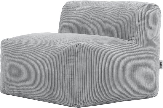 icône - Fauteuil Modulaire Zen - Canapé - Velours Côtelé - Grijs