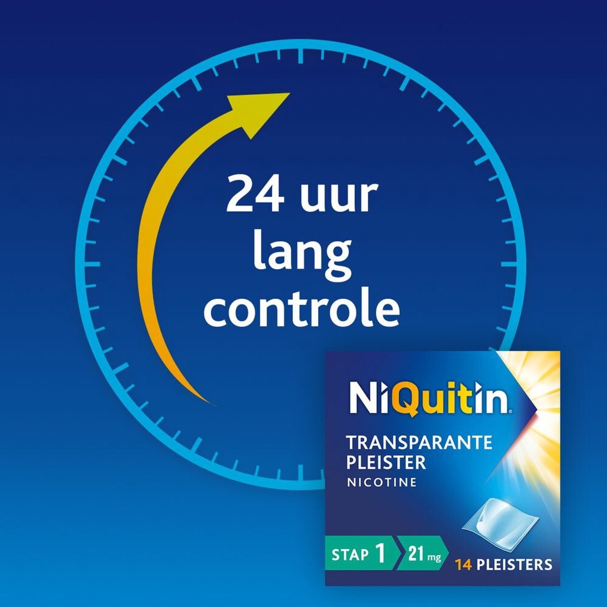 Niquitin Clear Nicotinepleisters 21mg Stap 1 - 2 x 14 stuks