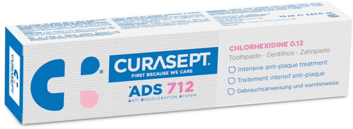Curasept Gel-Tandpasta 0,12% CHX - 6 x 75 ml - Voordeelverpakking