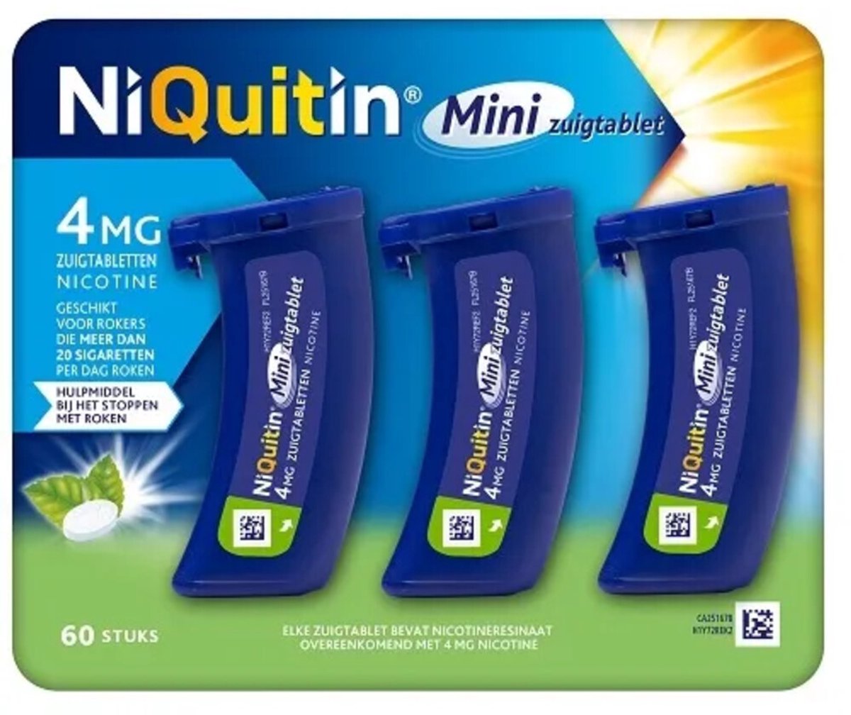 Niquitin Mini Zuigtabletten 4mg - 2 x 60 stuks