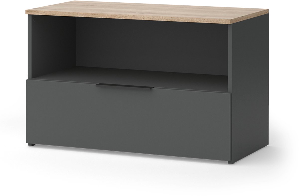 Vicco Wido Sideboard – 80 x 50 cm met 1 gesloten compartiment Antraciet/Sonoma