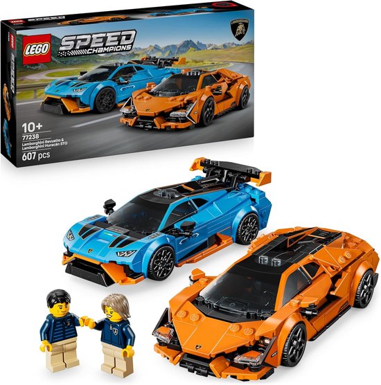 LEGO Speed Champions Lamborghini Revuelto En Huracán STO – Autobouwset Voor Kinderen Met 2 Coureur-Minifiguren – Verjaardagscadeau Voor Jongens Vanaf 10 Jaar