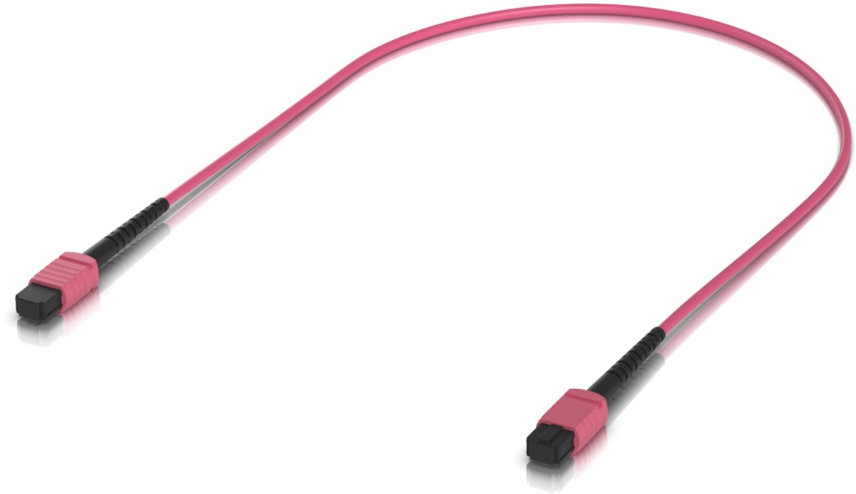 Ubiquiti UACC-OFC-MA-MPMP-0.5M-10 InfiniBand en Glasvezelkabel 0,5 m Roze