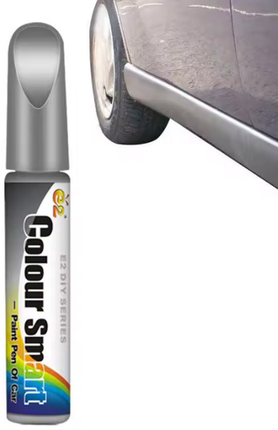 Lakstift Zilver Metallic met Kwastje – Auto, Motor, Fiets Kras Reparatie, Steenslag, Waterbestendig, 12 ml