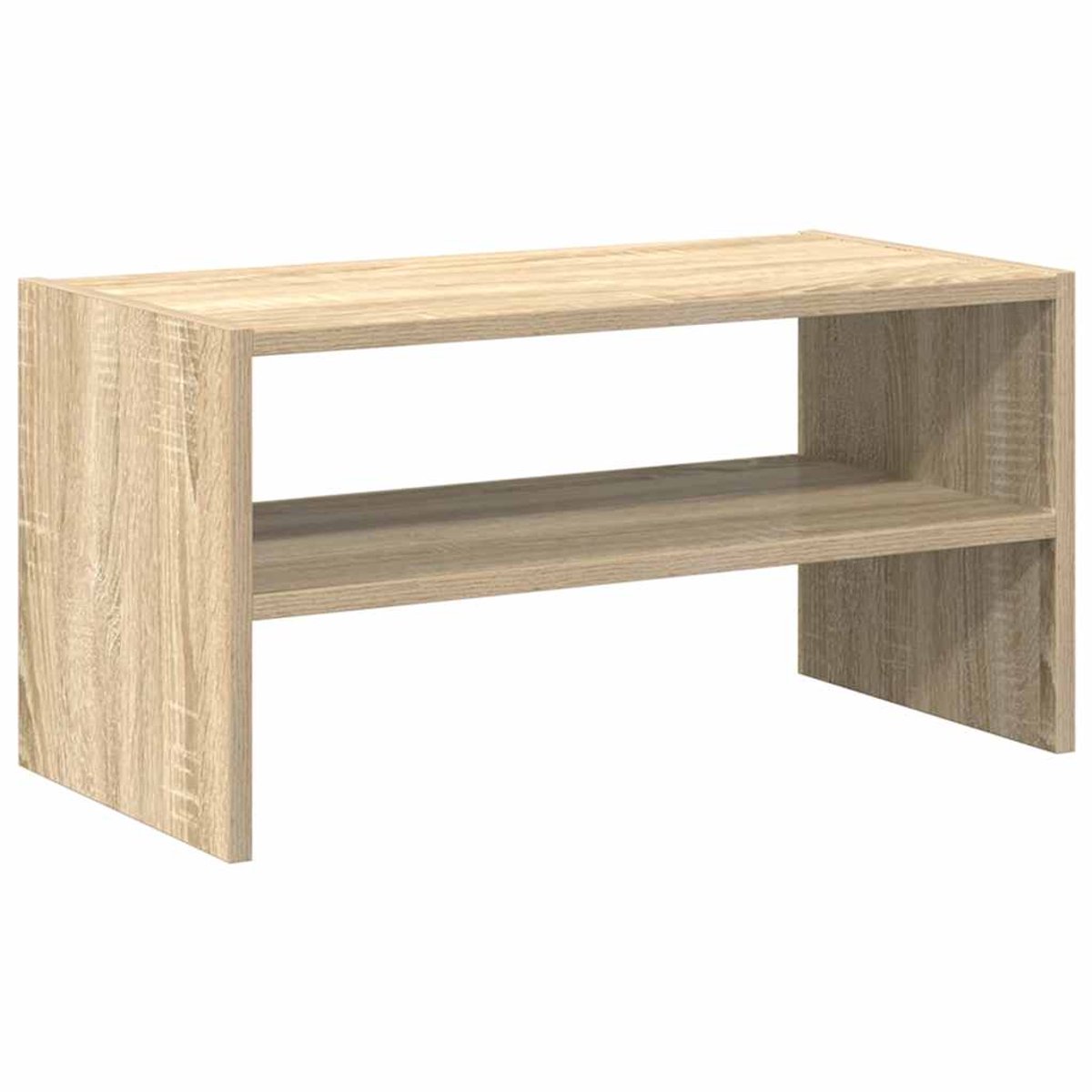 vidaXL Schoenenrek - stapelbaar - 60x30x30,5 - cm - sonoma - eikenkleurig sonoma eiken