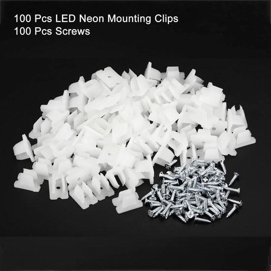 CTDMJ Led Strip Befestigung 100 Stücke Led Strip Befestigung Clips Licht Montagehalterung LED Streifen Halterung, mit 100 Schrauben &1 Schraubendreher für Led Stripes Clips 8mm,9mm,10mm