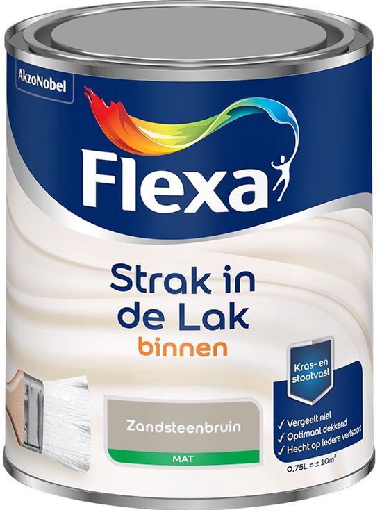 Flexa - Strak In De Lak Binnenlak Mat - Zandsteenbruin - Mengverf - 750 Ml