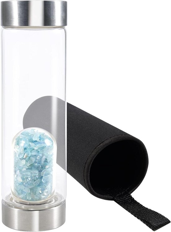 Allecto plus - Draagbare Schattige Pinguïn Glazen Waterfles, 300 Ml