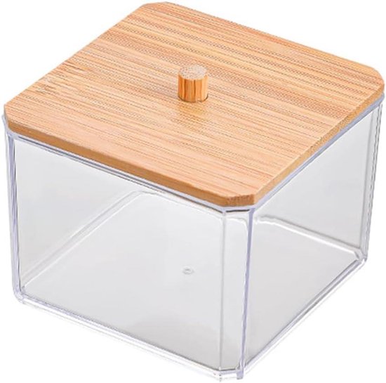 TSLBW 2 stuks acryl wattenschijfjes houder make-up pads container