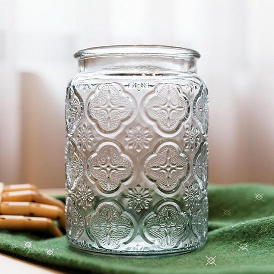 Kleine glazen pot gevuld met ca. 40 gr. jelly beans gekleurd deksel | Relatiegeschenken webshop