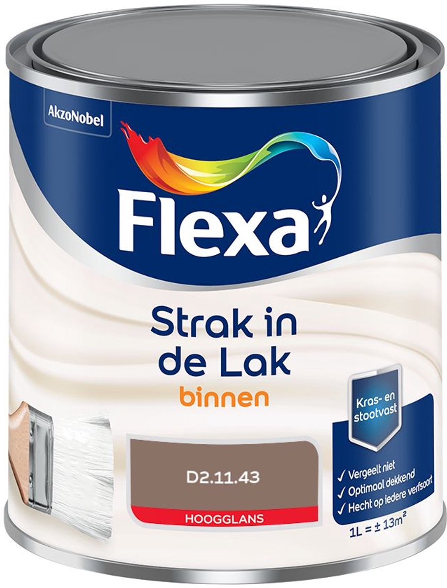 Flexa - Strak in de Lak Binnenlak Hoogglans - D2.11.43 - Mengverf - 1 L