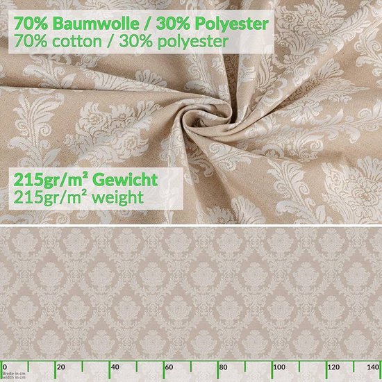 Foto: Premium tafelkleed onderhoudsvriendelijk 1 stuk textiel 140 cm