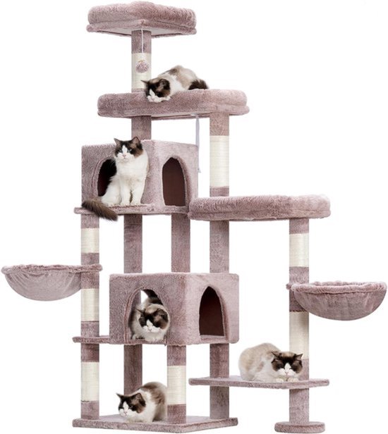 Krabpaal grote katten stabiele XXL Ragdoll Lounge Beige kattenkrabpaal