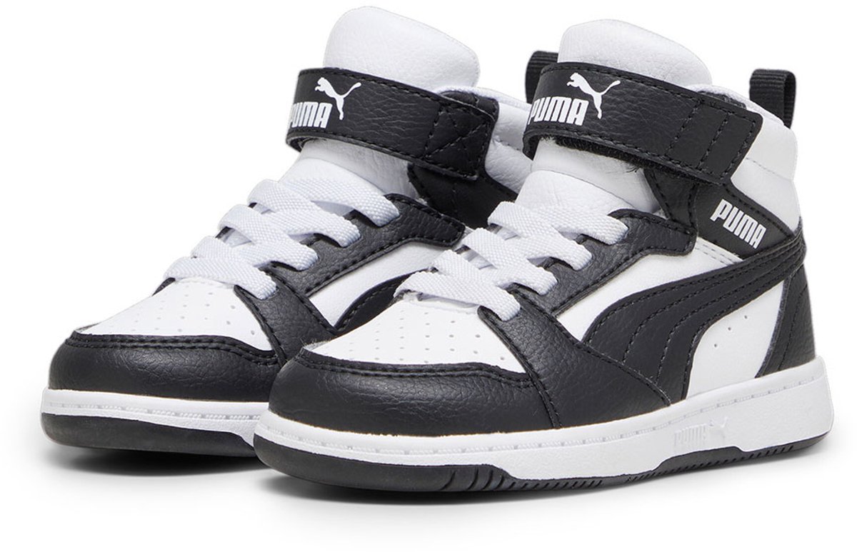 Puma Rebound V6 Mid Ac+ Schoenen Jongens Meisjes Zwart