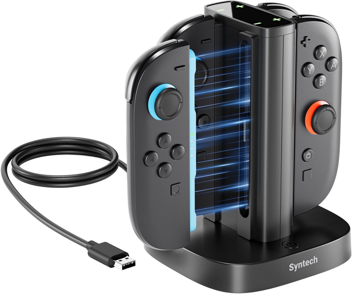 Syntech Joy-Con oplaadstation voor Nintendo Switch 2 - 4-in-1 snellader met LED