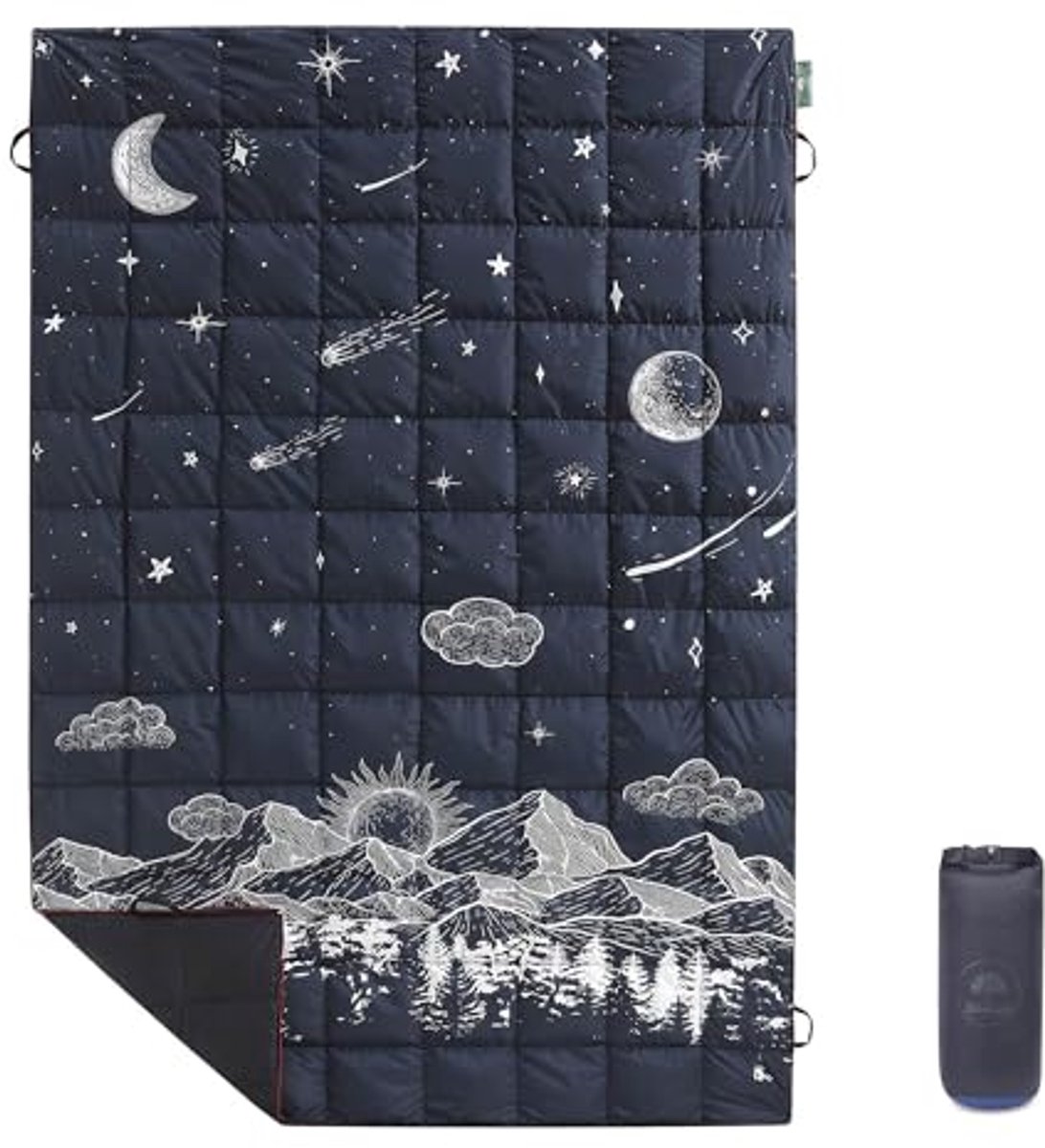 Dons Campingdeken - Ultralight Vouwbaar Bedspread voor Buiten en Binnen - Ideaal voor Reis, Stadion, Concert, Picknick en Strand - Waterdichte Backpack Duvet - Warm en Comfortabel