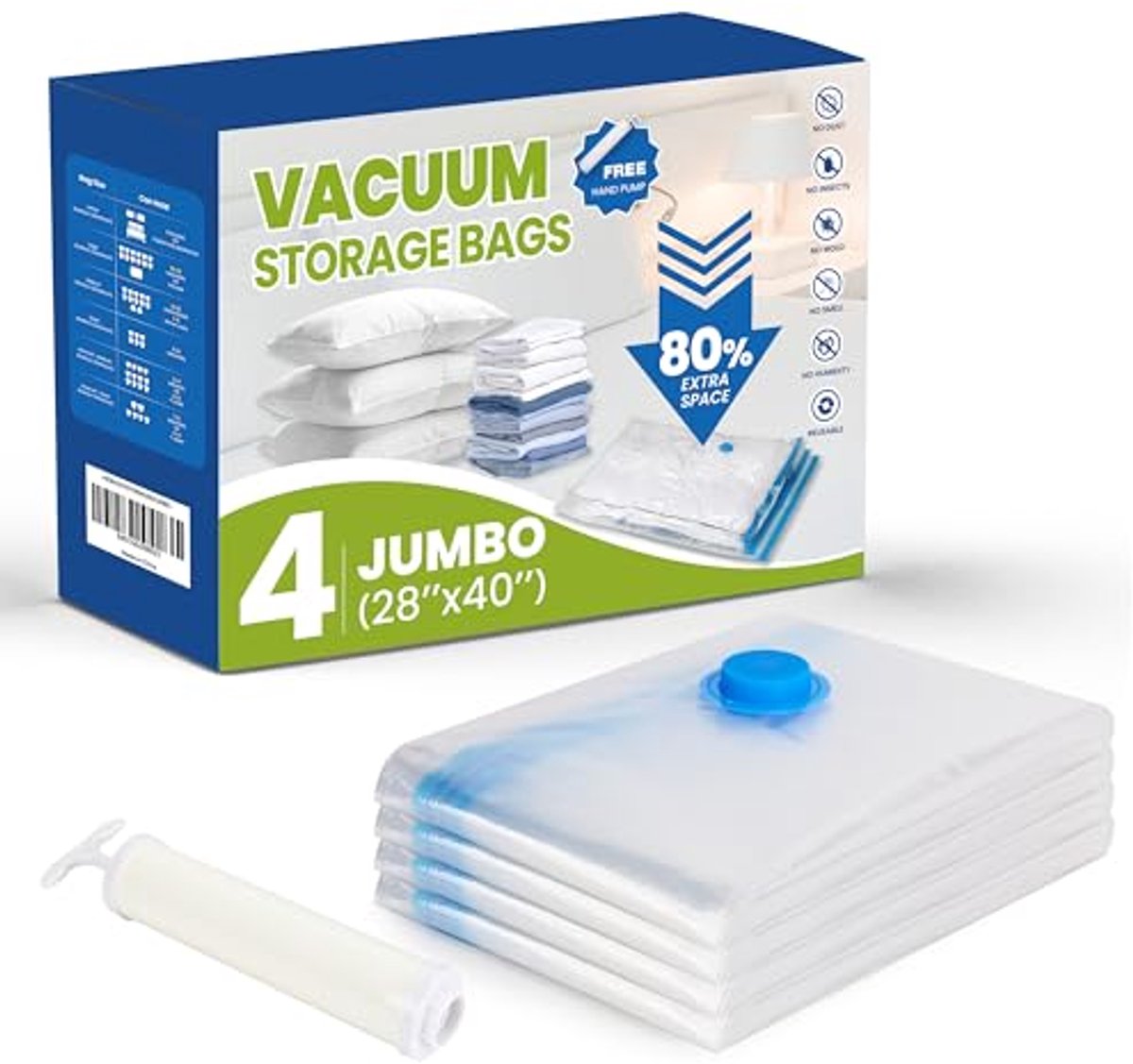 XL Vacuüm Opbergzakken - Ruimtebesparende Oplossing voor Kleding en Dekbedden