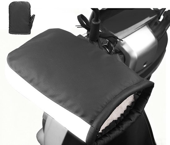 Handmoffen-handmoffen fiets-Fietsstuur handschoenen Winddicht, koud en regenbestendig Warme hoes voor mountainbikes, scooters, sneeuwscooters - Zwart - 29x19x5cm