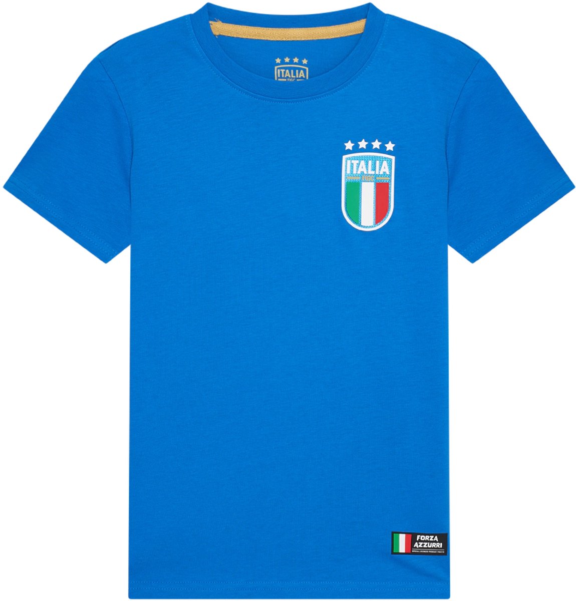 Italië T-Shirt Heren - Maat M - Volwassenen - FIGC - Fankleding - Voetbal - Officiële Merchandise - Blauw