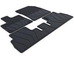 Rubber Automatten geschikt voor Citroën Berlingo Multispace - 2018-heden - 3-delig - Uitvoering: L1/L2 | 5-zits | Variabele stoelen | Bevestigingssysteem: Clips (met ovaal oog)