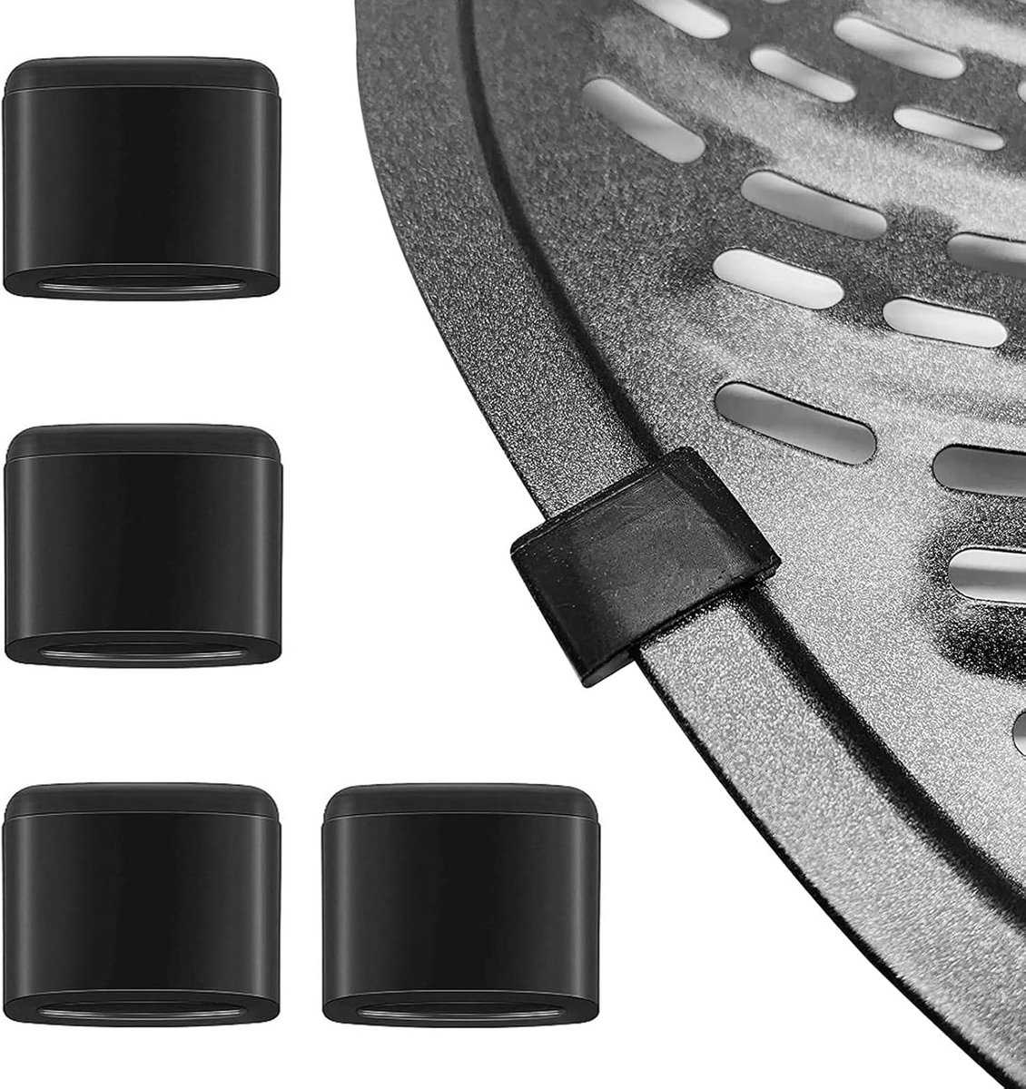 Vervangende airfryer, 4 rubberen bumpers, siliconen plaat en andere airfryer trays