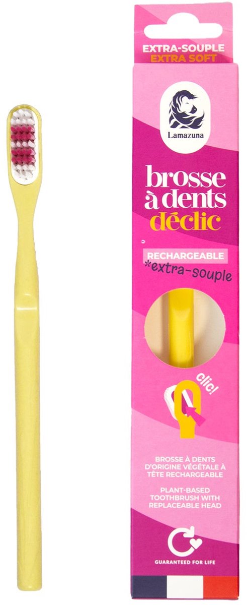 Lamazuna Toothbrush extra soft mimosa yellow 1 Stuks