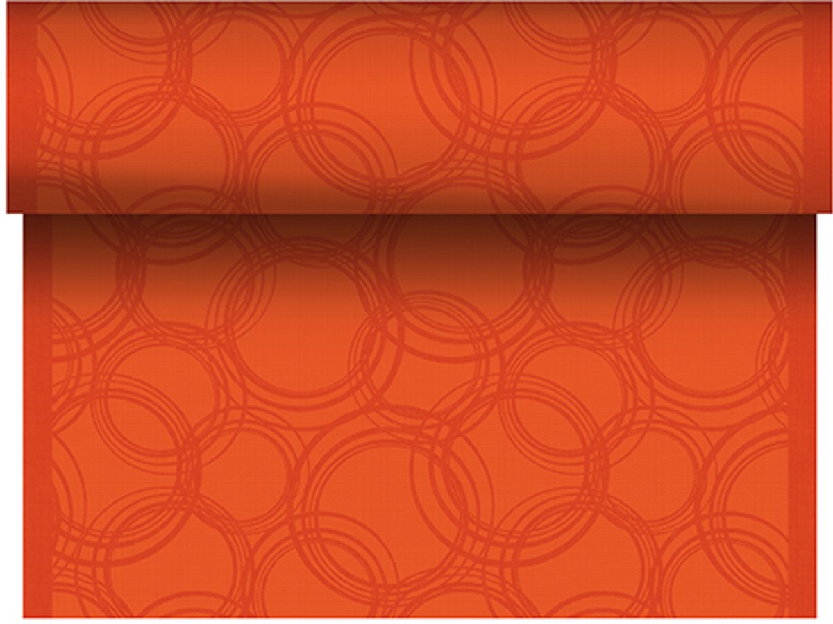 Tafellopers, stofkarakter, PV-Tissue Mix "ROYAL Collection" 24 m x 40 cm nectarine "Bubbles"