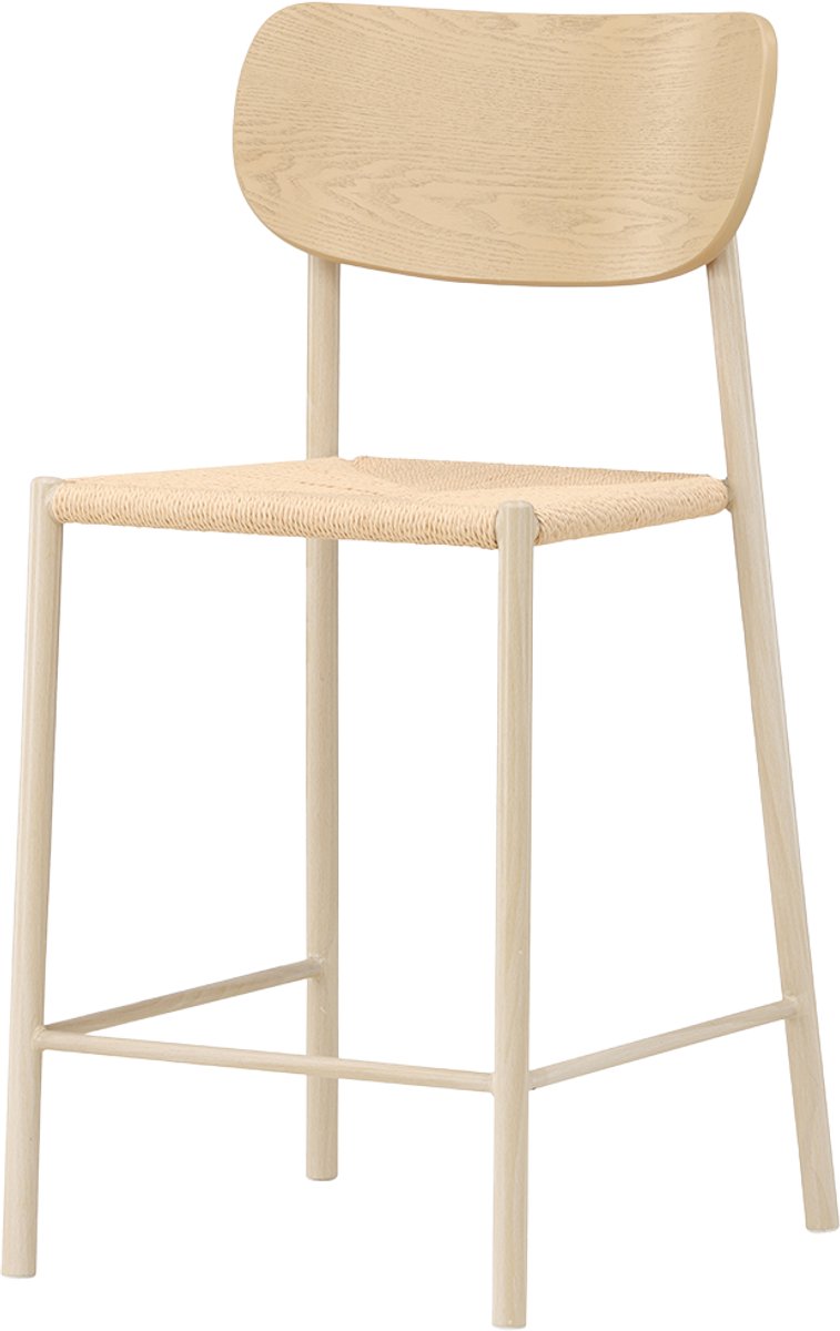 Nest living Rian Barkruk - Rotan Zitting - Beige - Kookeiland - Keuken - Zithoogte 67 cm