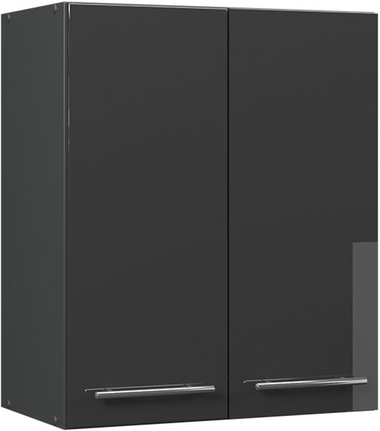 Vicco Küchenvitrine Fame-Line Anthrazit Hochglanz 80 cm kaufen bei