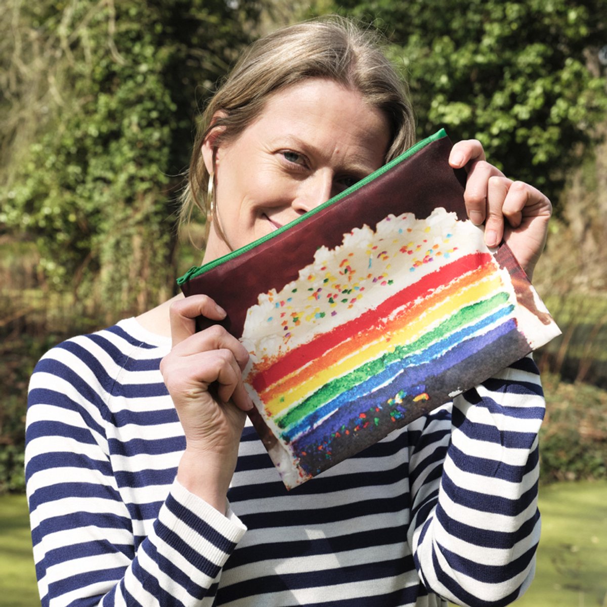 LOQI Zip Pockets - Seagulls, Real Food and England gerecycled
