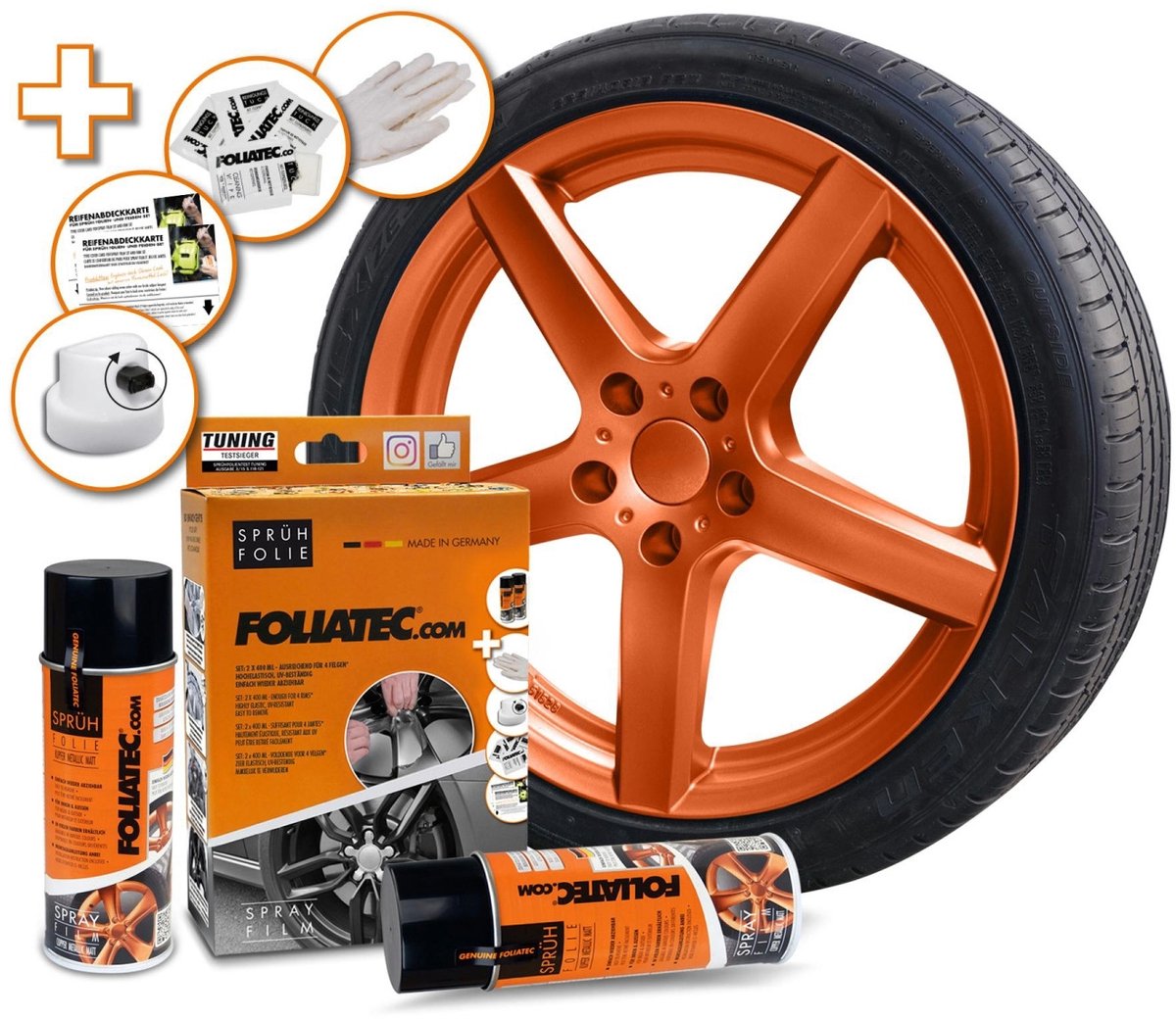 Foliatec Spray Film (Spuitfolie) Set - koper metallic mat 2x400ml