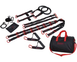 Omslag van Tunturi Pro Suspension Training Set - Functional Training Set - Thuis Sporten - incl. gratis fitness app - Deurhaak en Opbergtas