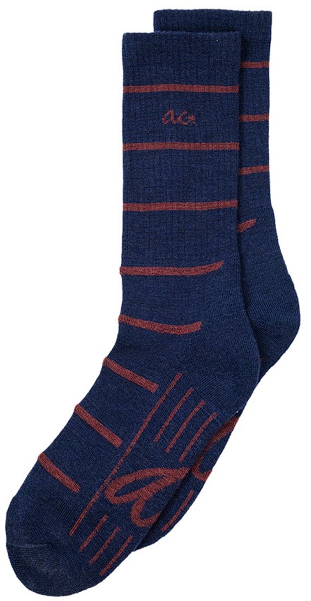 Alfredo Gonzales unisex merino sokken hike stripe thin blauw