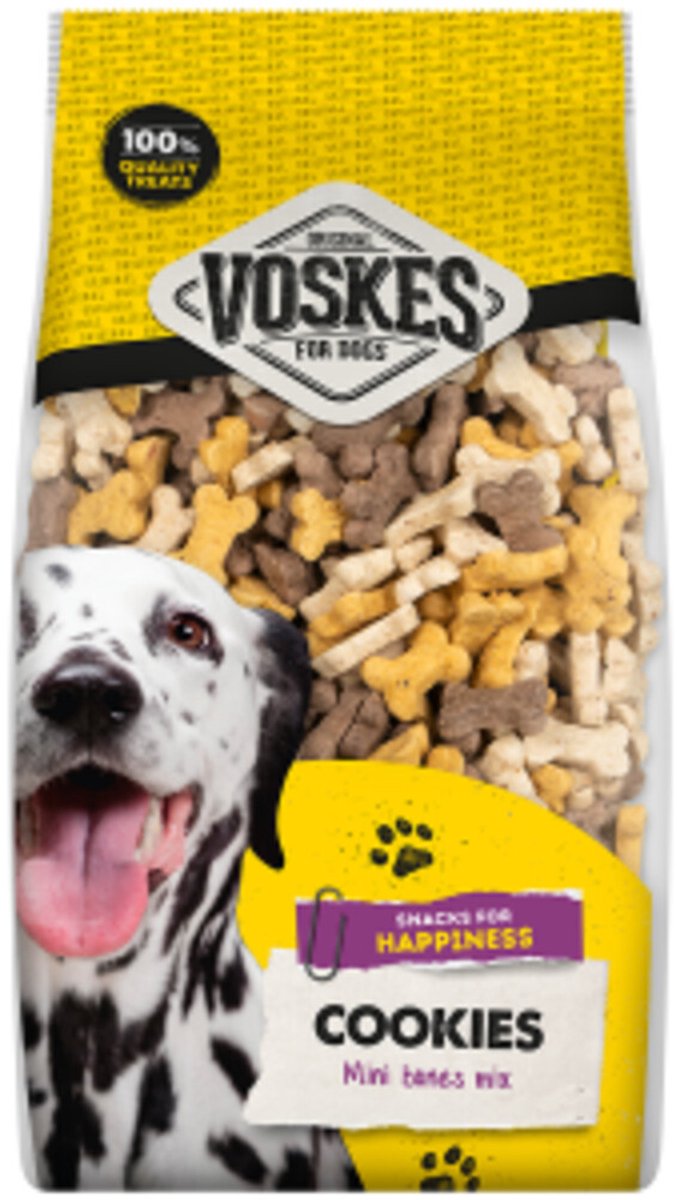 Voskes Hondensnacks Mini Kluifjes Mix - 3 x 750 gr - Voordeelverpakking