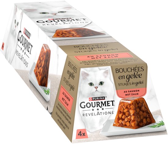 Gourmet Revelations Gelei Kattenvoer Nat Zalm - 4 x 57 gr