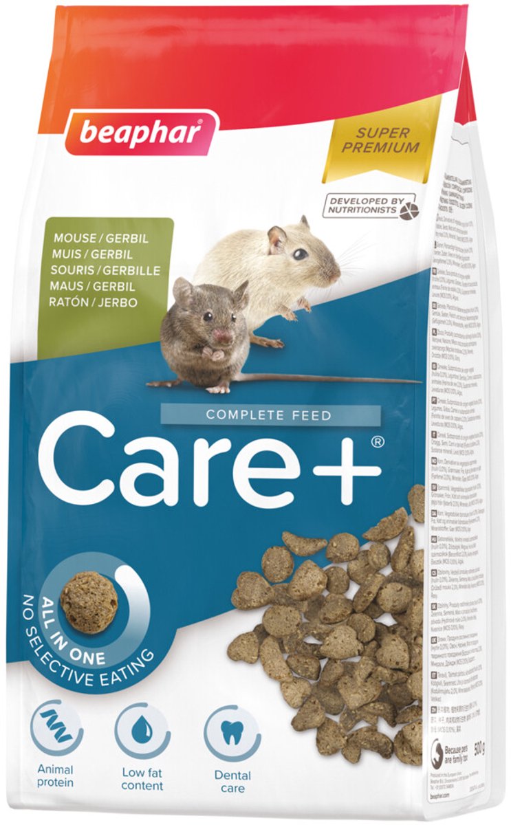 Beaphar Care+ Gerbil & Muis - 5 x 500 gr - Voordeelverpakking